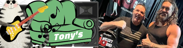 Photo of Tony with Arthur Curry - Tony's Couch with Cat on Guitar Cartoon Logo - Film Set Photographer, Unit Still Photographer, and Stills Photographer - Hollywood, Los Angeles, Las Vegas, South Beach, Miami - 323-907-5069 Hermosa Beach Marketing